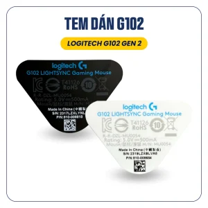 TEM DECAL NHÃN DÁN CHUỘT LOGITECH G102 LIGHTSYNC